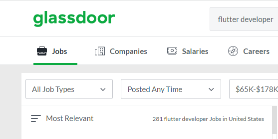 jobs for flutter developers